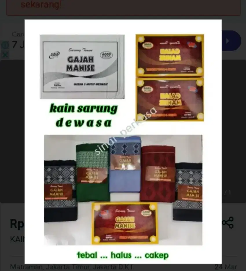 KAIN SARUNG GAJAH MANISE