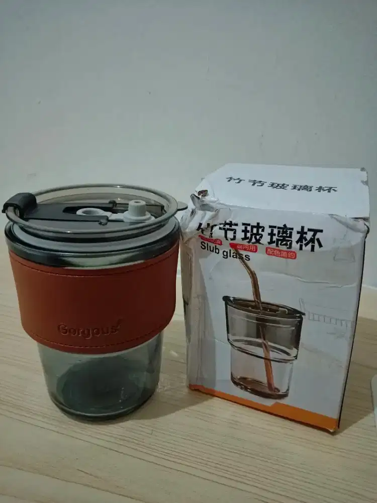 20rb BARU-Promo Dijual Murah Botol Minum Kaca Aesthetic Kap. 400ml