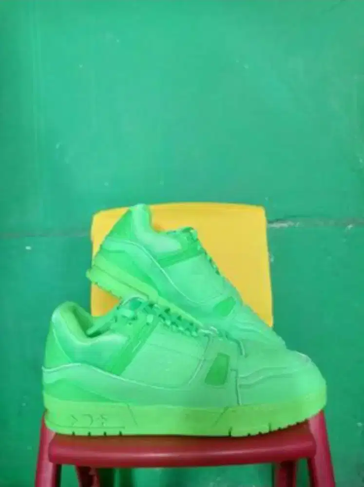 Sneakers LV Trainers Cloth Low Neon FullGreen