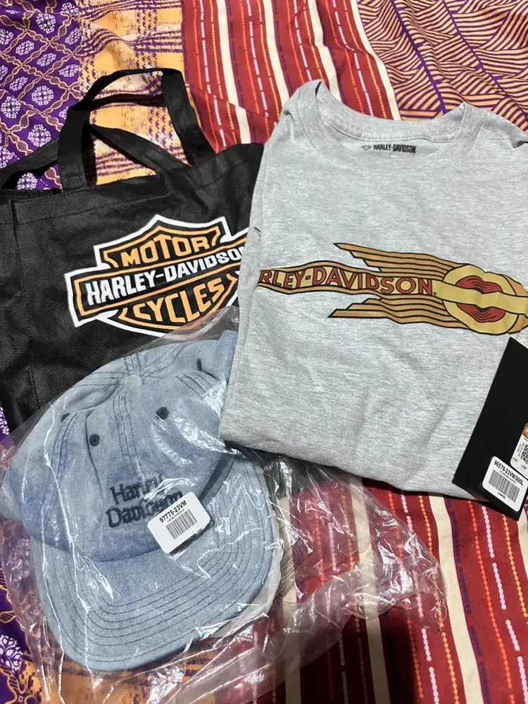 Bundling Tshirt & Topi Harley Davidson Original