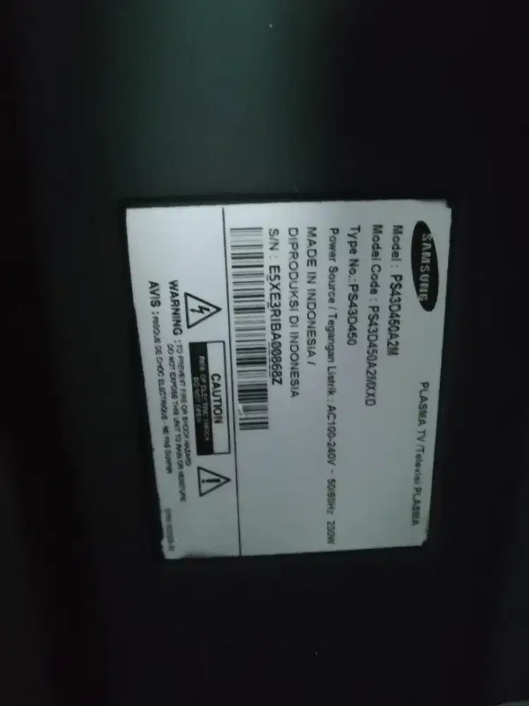 jual tv Samsung plasma 43D450