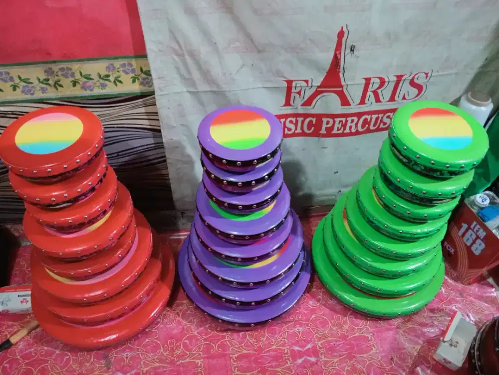 Rebana qasidah motif dan ukir