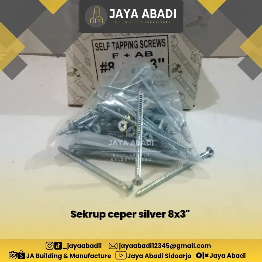 SEKRUP CEPER SILVER 8X3 BUNGKUSAN