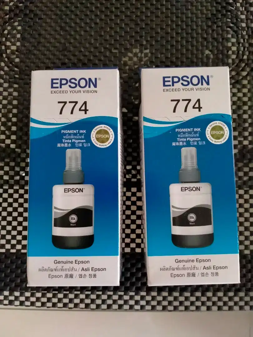 Tinta Epson 774. Baru. Original. Tembus scan barcode resmi epson