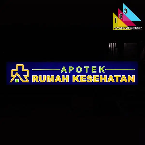 NEON BOX (customs) model bulat-kotak nyala terang merata ekonomis