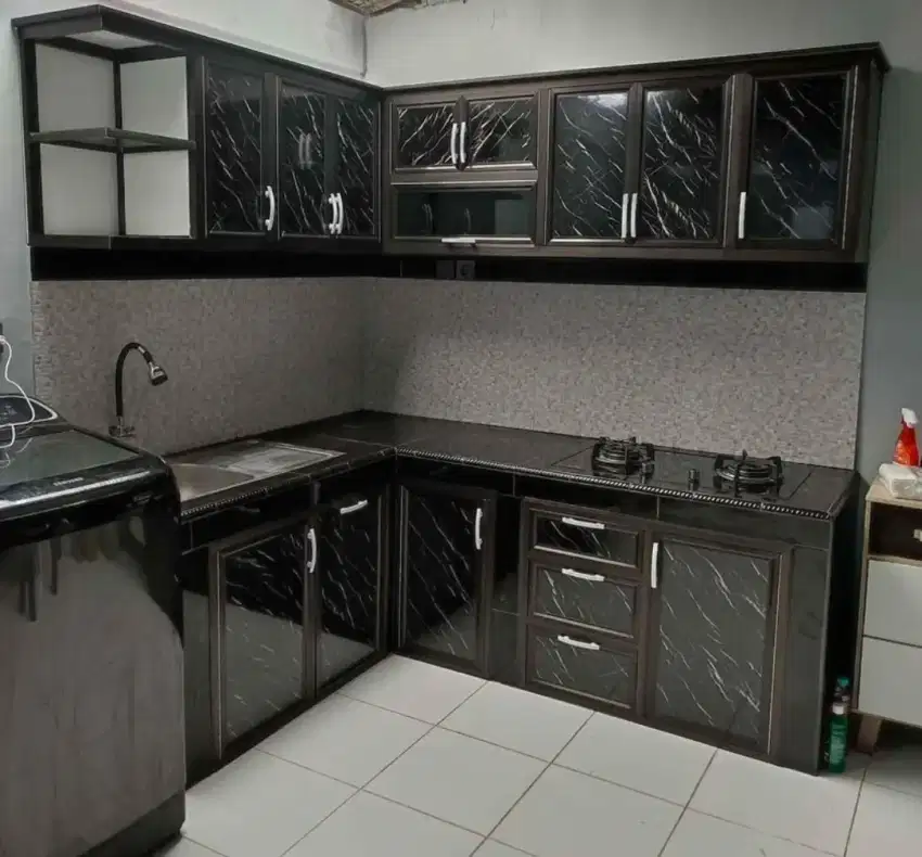 Kitchen set aluminium acp new minimalis