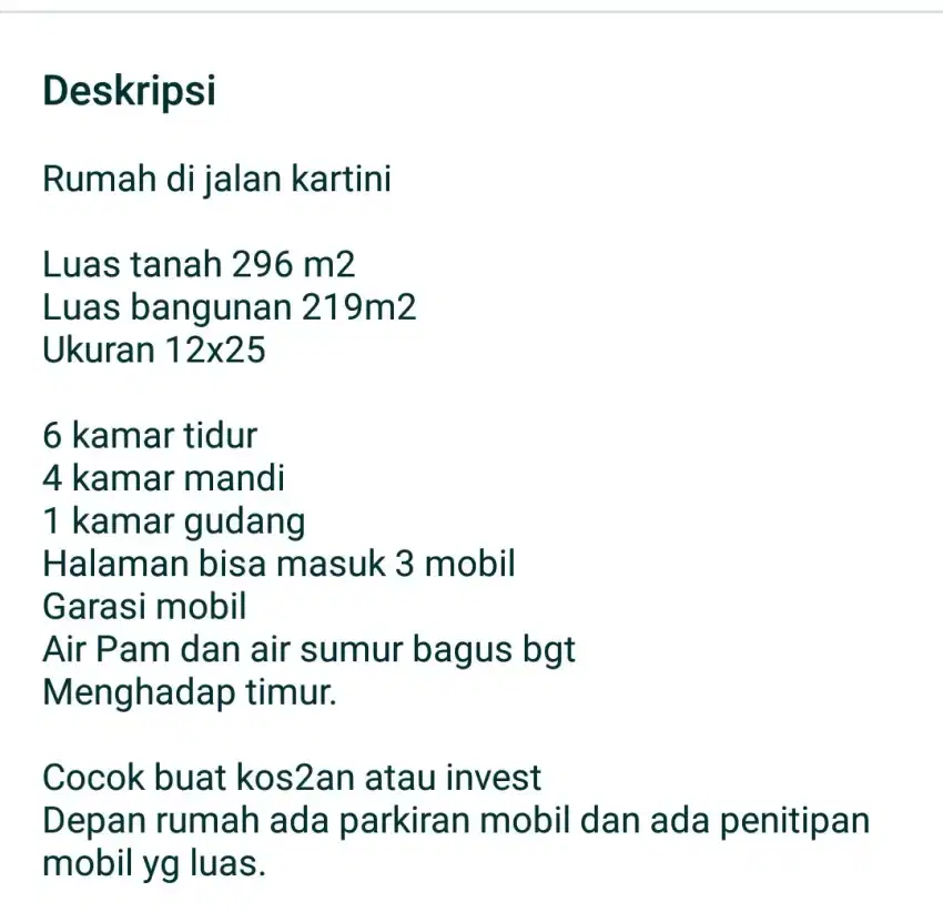 Di jual rumah jalan kartini Jakarta Barat dekat Lokasari