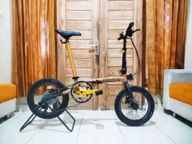 BARU - Sepeda Lipat Pacific Flux 5. Rem Hidrolik, 10 speed, ring 16+