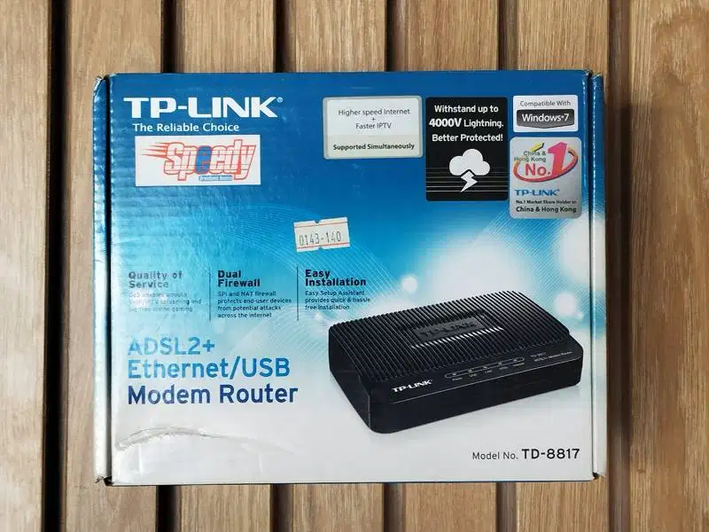 Modem Router TP-LINK ADSL2+ TD-8817