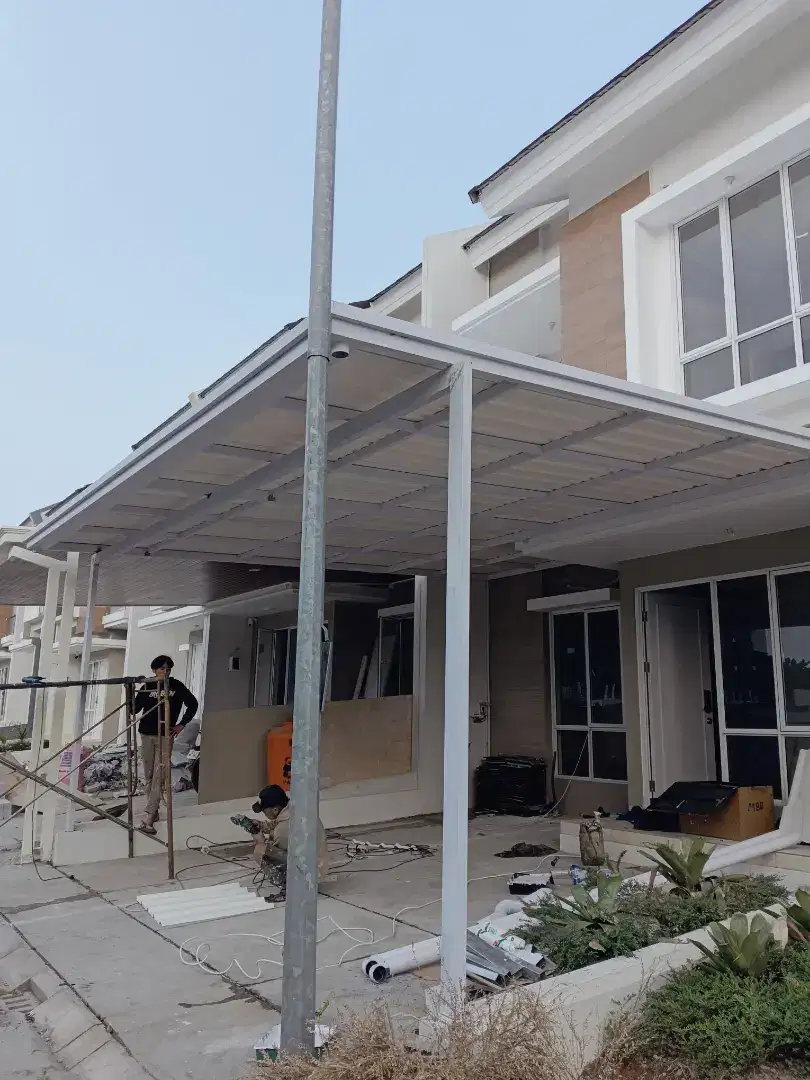 Canopy minimalis premium atap alderon single layer