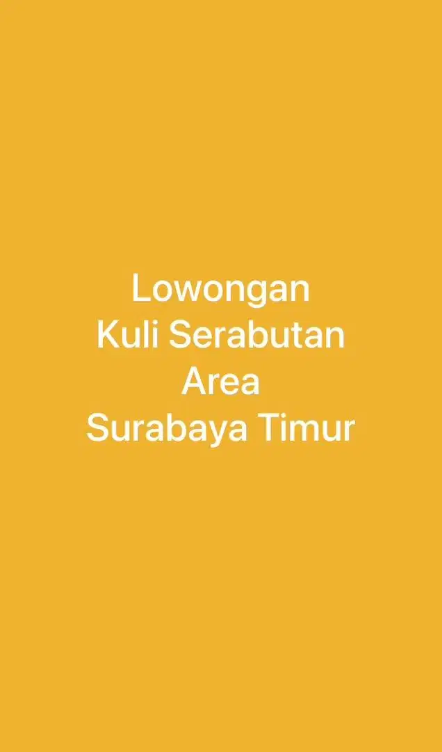 DICARI Kuli Serabutan Domisili Surabaya Timur Punya Kendaraan Sendiri.