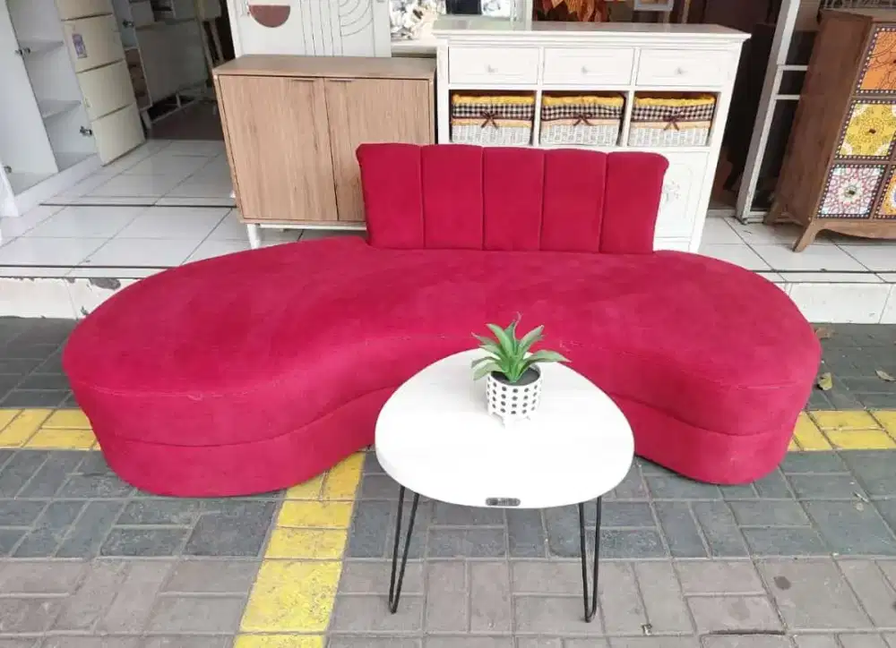 Sofa set bentuk.bundar tanpa meja
