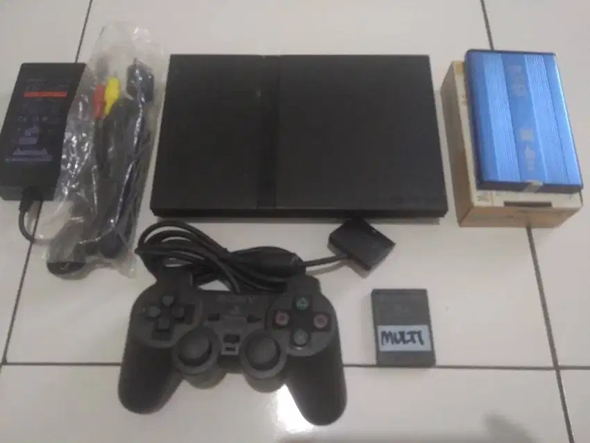 PS 2 Slim Series Adaptor Plus Hardisk External 40gb Fullgame 1 Stik Ok