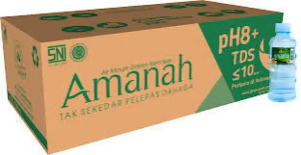 Air Minum Kemasan Botol dan Galon Amanah PH 8+ TDS