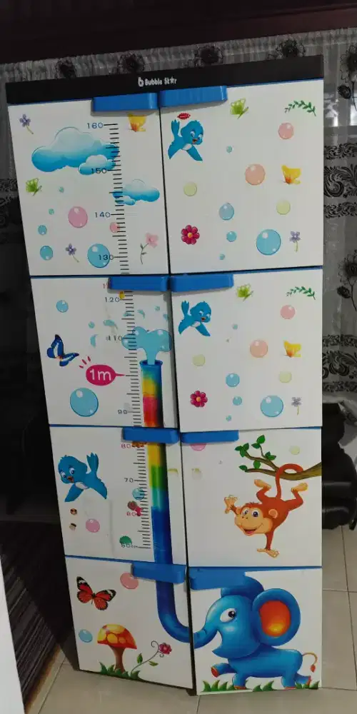 Lemari plastik jumbo 4 susun merk bubble star