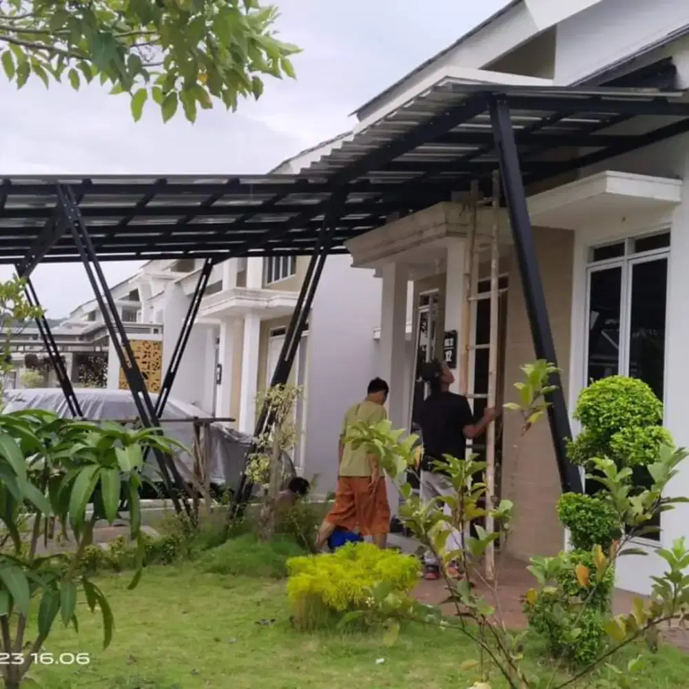 Pemasangan kanopi baja ringan #12