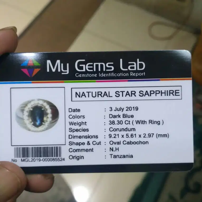 natural blue sapphire star no heat tanzania