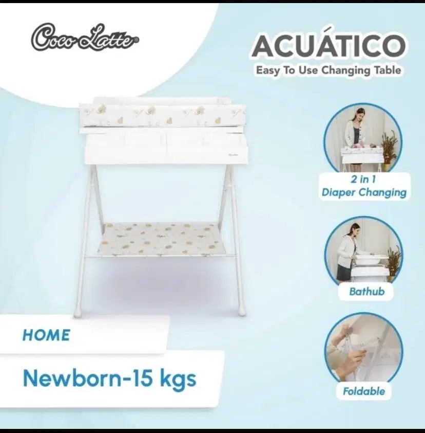 CocoLate Baby Bath & Changing Table