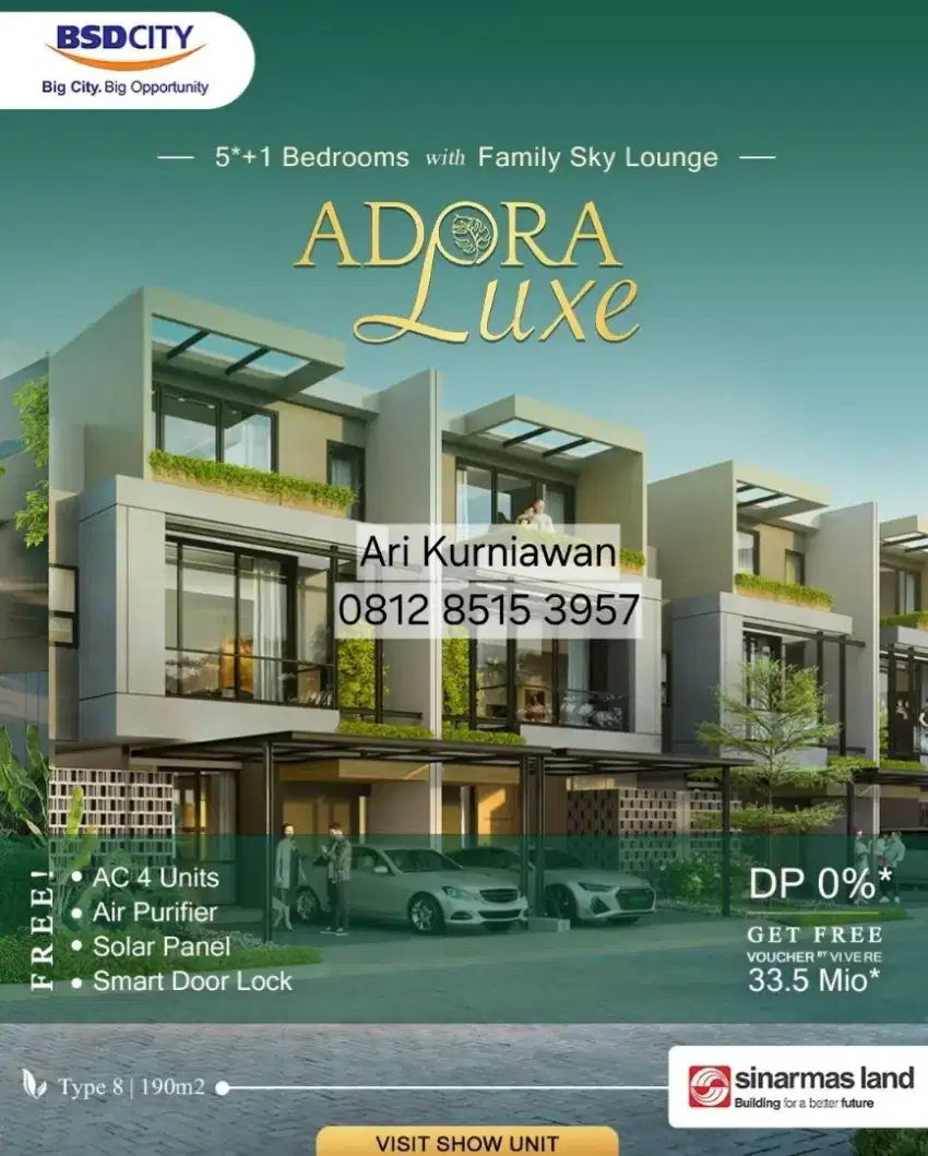 ADORA LUXE terravia cluster terakhir 5 menit ke tol selangkah ke mall