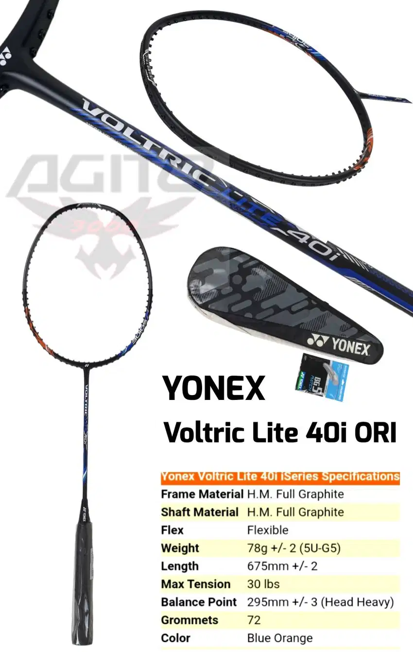 Raket Badminton Bulu Tangkis Yonex Voltric Lite 40i ORI