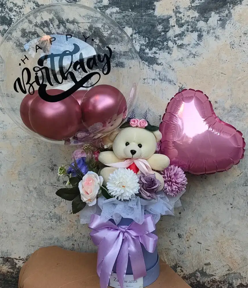 Buket balon box premium