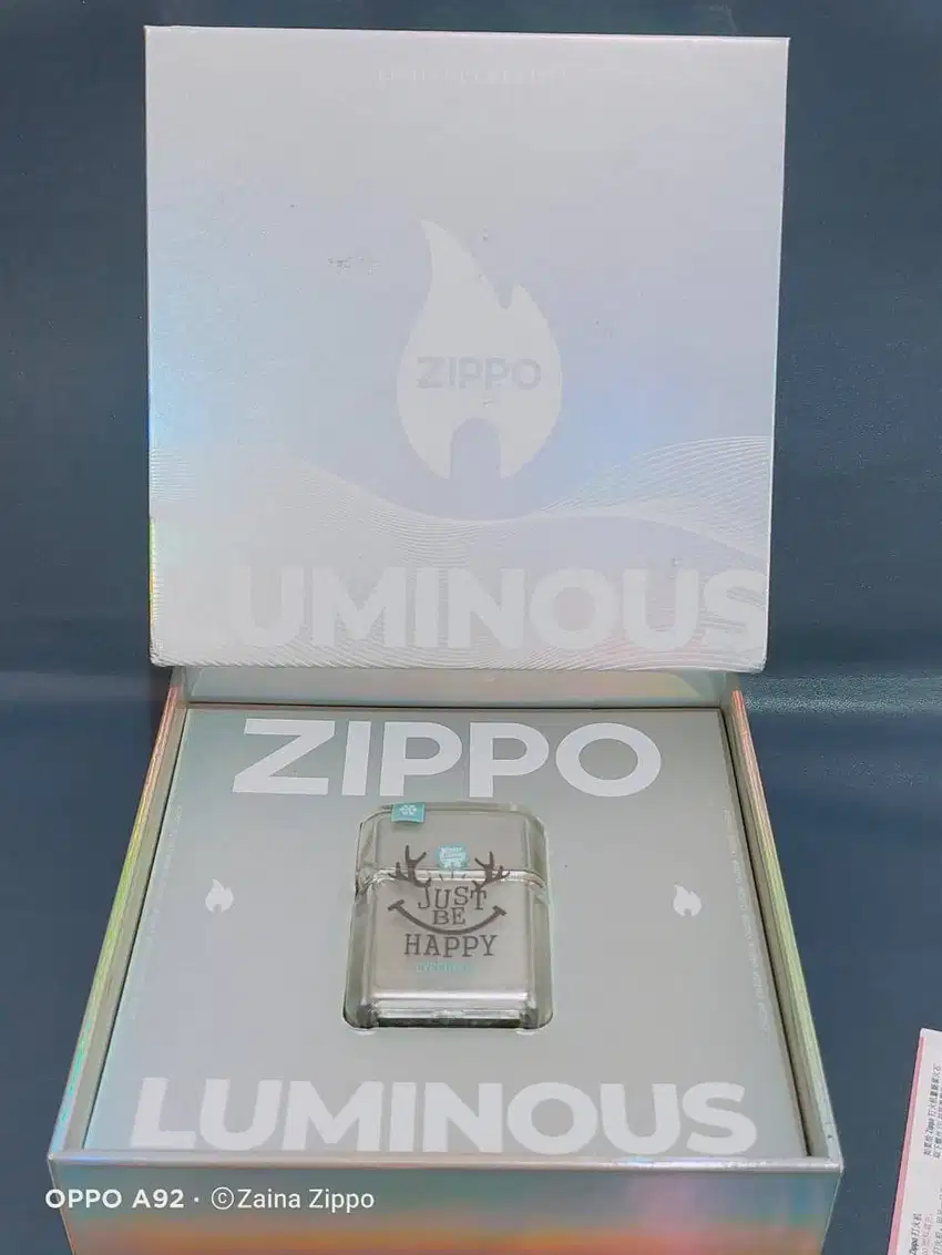 New Zippo Luminous Smile White Glow In The Dark Original