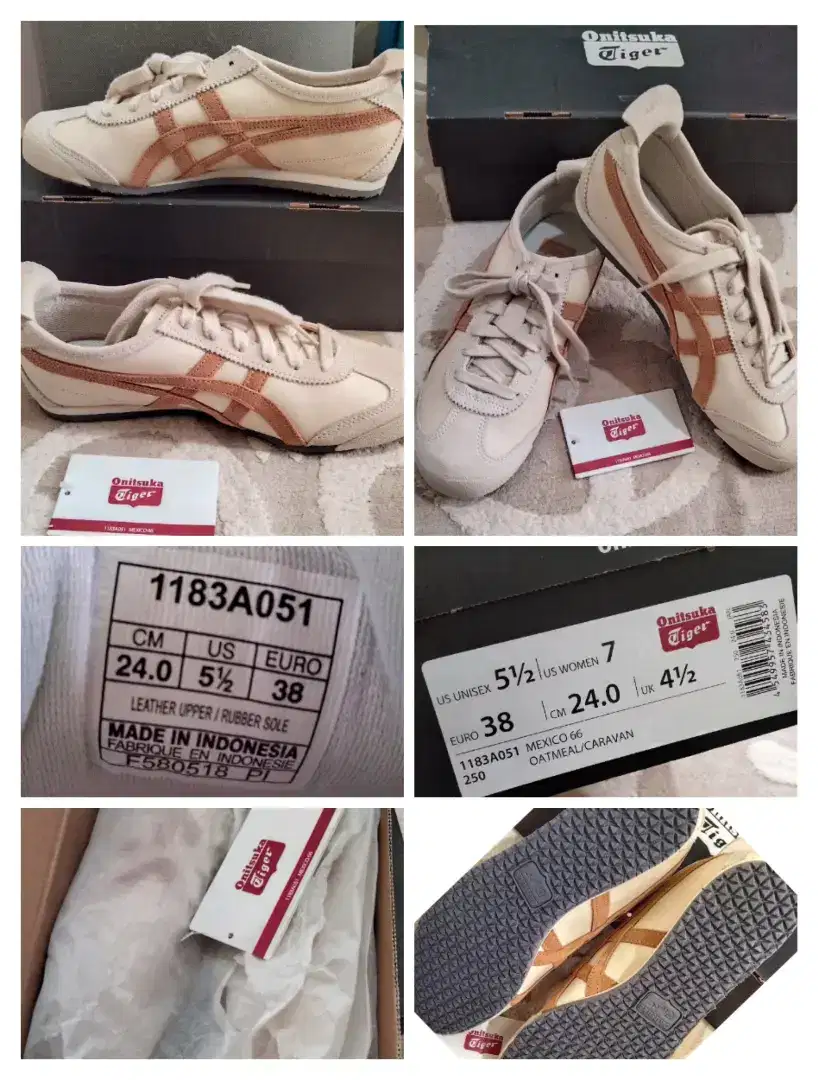 Sepatu onitsuka tiger mexico 66 Oatmeal size 38