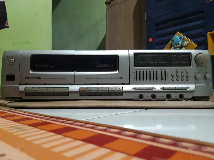 Audio tipe deck big band 655km polytron subwoofer tango 150wats 2box