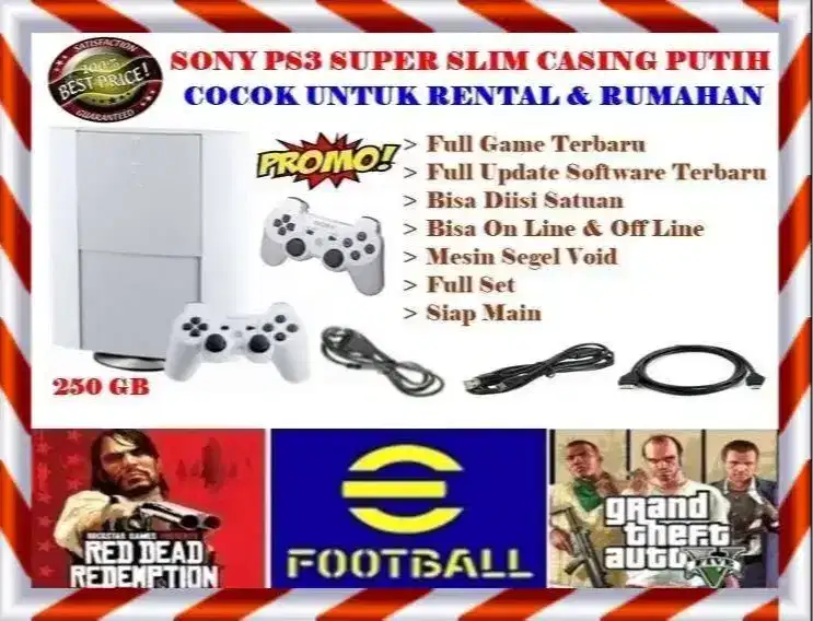 On & Off Line | Ps3 Super Slim Limited Edition 250GB 2 STIK SIAP MAIN