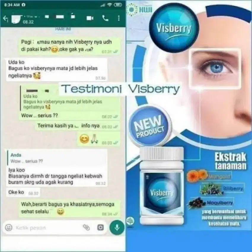 VISBERRY food suplemen untuk mata