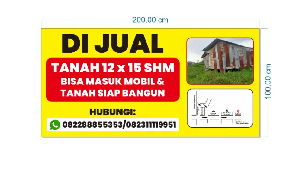 Di jual tanah. Siap bangun bisa masuk mobil