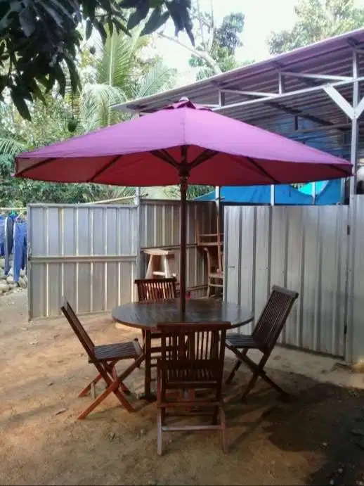 Kursi Set Meja Tenda Payung Lipat