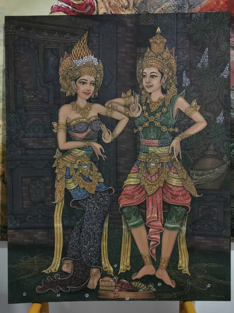 Lukisan Rama Shinta Penari Bali karya Loster Ubud Bali