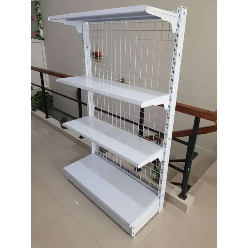 Rak Minimarket Gondola Besi Baja Tahan Beban 40 Kg Persusun