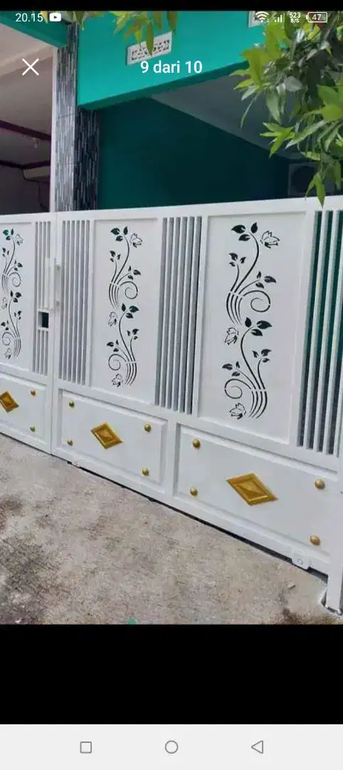 pintu dorong plat cating