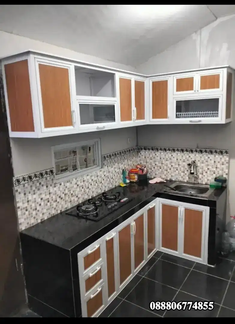 Kitchen set alumunium murah langsung pengrajin sendiri