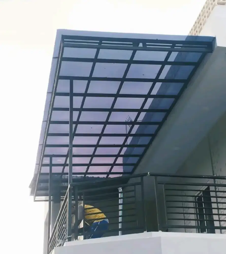 Kanopi carport rumah minimalis atap solarflat