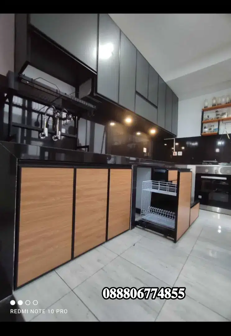 Kitchen set alumunium frame slowmotion murah