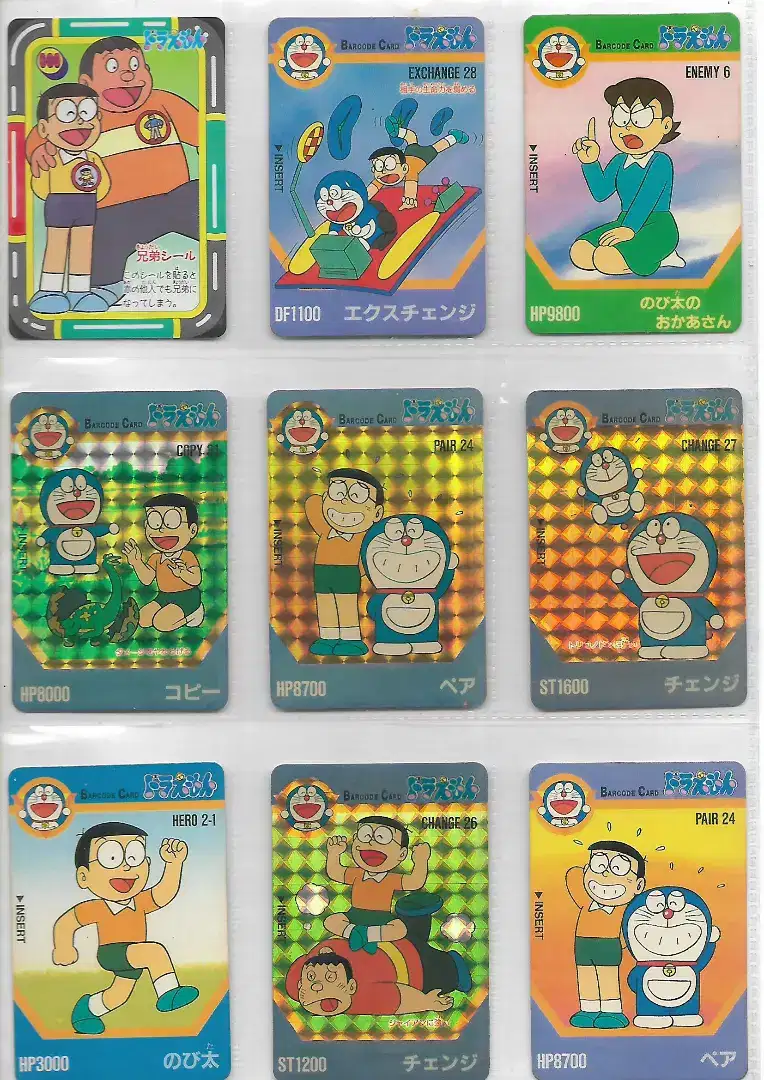Kartu doraemon 9 pcs