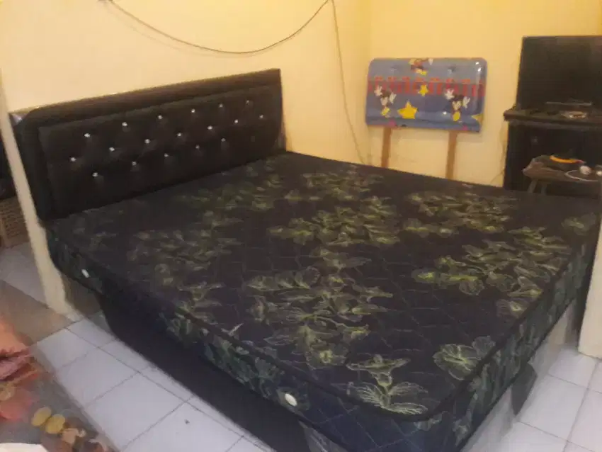 Jual spring bed merk Bigline, warna biru, ukuran 200 x 160