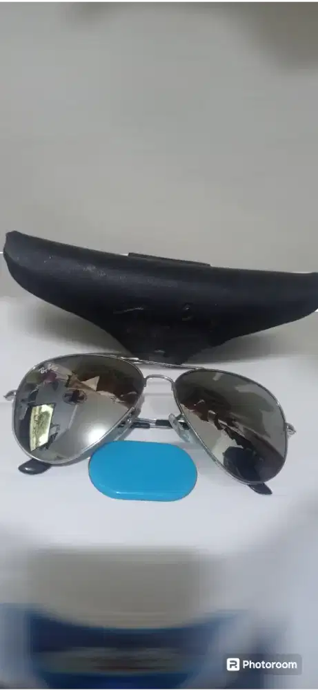 RAYBAN AVIATOR MIRROR 62014 LARGE METAL DIAMOND GLASSES