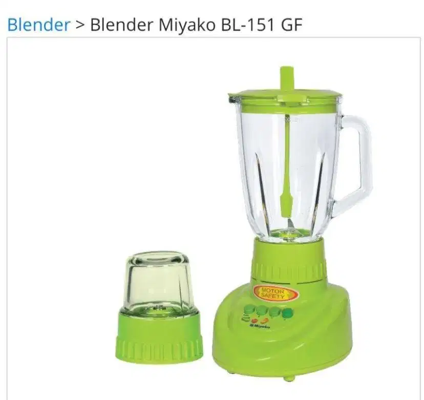 Blender miyako bl-151 gf kaca bjm bsa cod