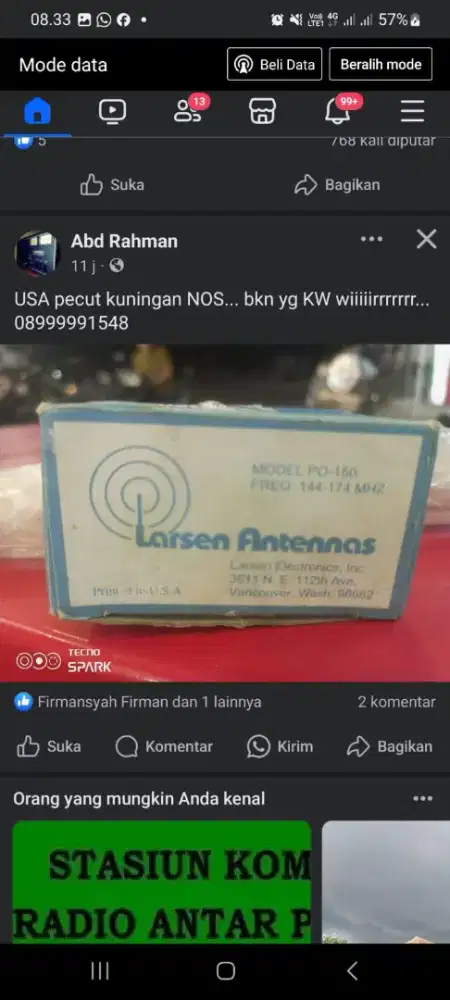 Antena Larsen USA NOS