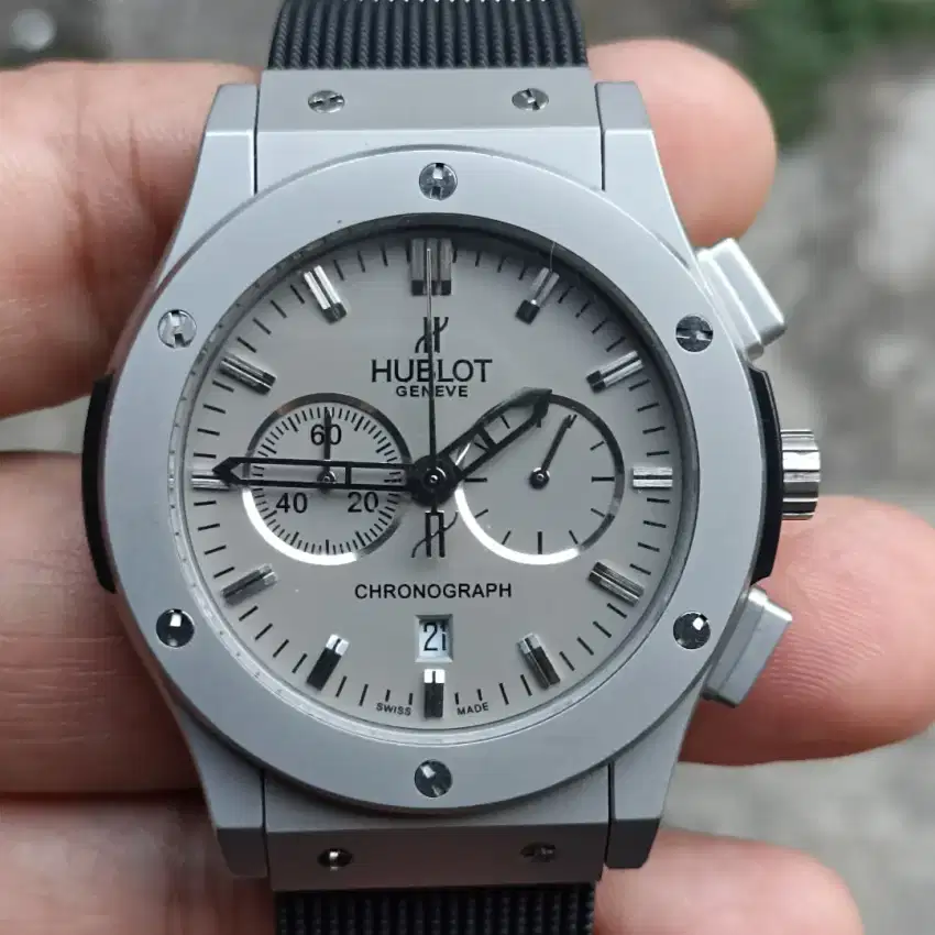 Hublot Classic Chronograph Titanium Bezel Cramic