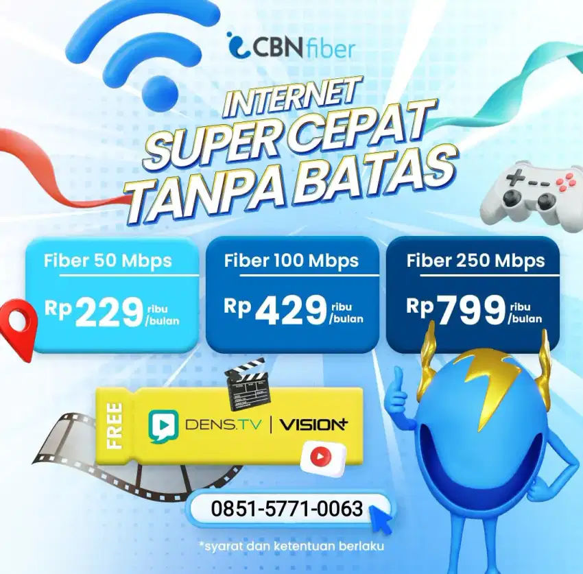 REGISTRASI PASANG WIFI CBN FIBER UNLIMITED