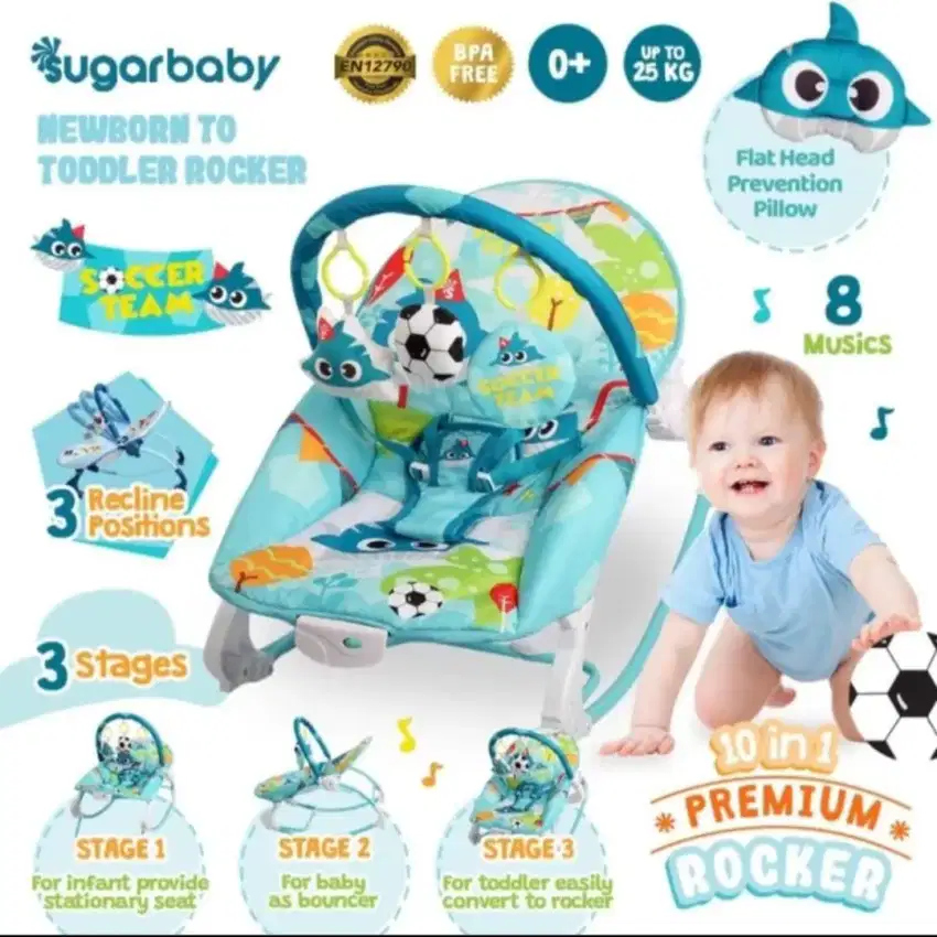 Jual cepat Bouncer merek Sugarbaby edisi Rocket Soccer