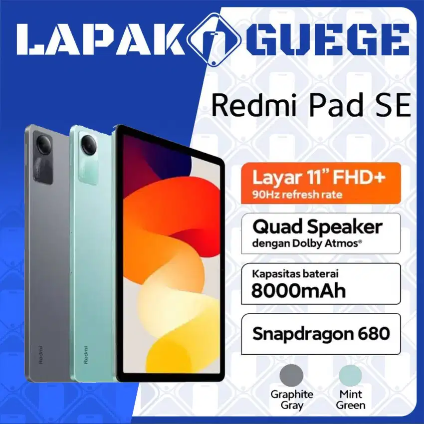 Xiaomi Redmi Pad SE 4/128 128GB TAB TABLET Wifi baru grnsi resmi bnib