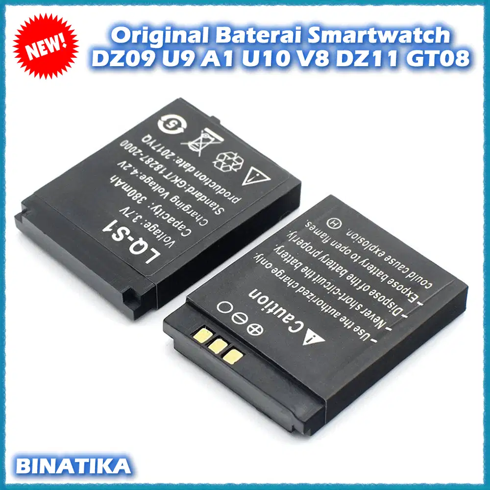Original Baterai Smart Watch DZ09 / U9 / U10 / A1 / DZ11 / V8 / GT08