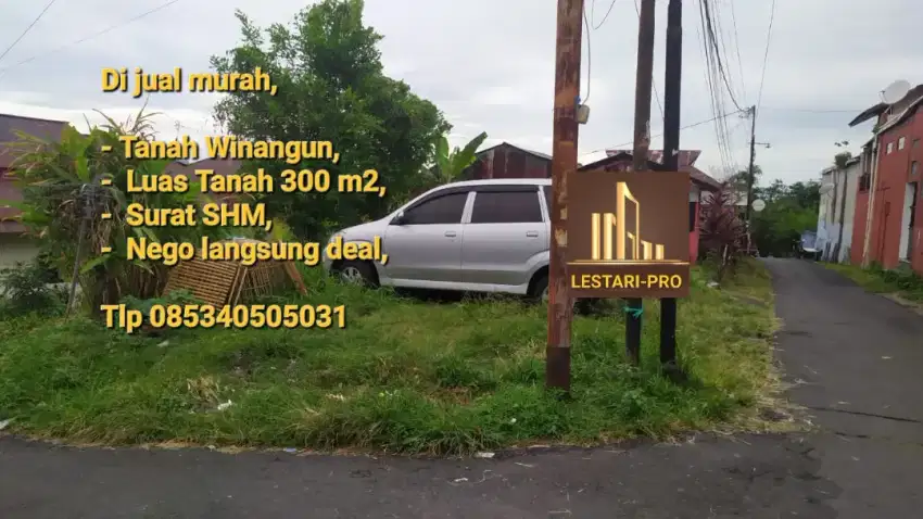 Jual Murah Tanah winangun luas 300 m, nego langsung deal