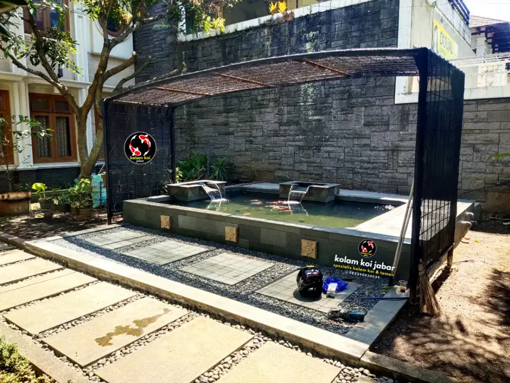 Kolam ikan koi minimalis